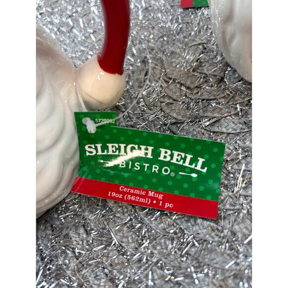 Sleigh Bell Bistro Winking Santa Retro Style Christmas Coffee/ Hot Cocoa Mugs - Picture 8 of 9